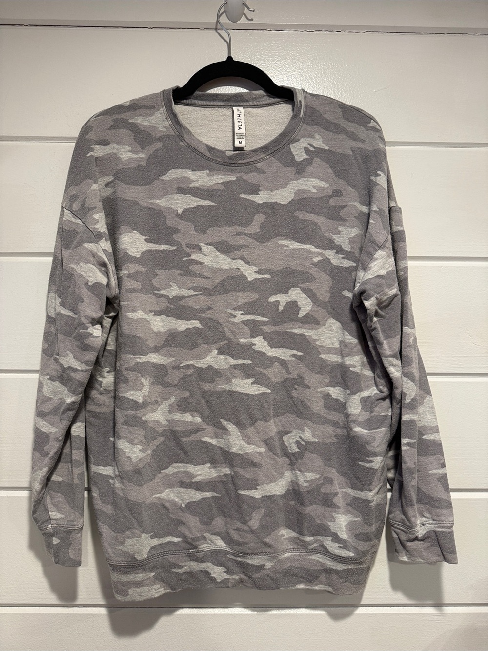 Athleta Gray Speckled Crewneck Sweatshirt  size - medium